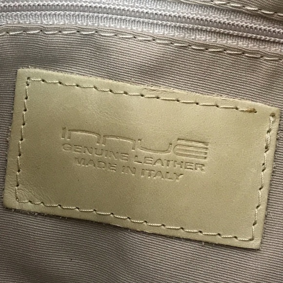 Innuē Genuine Leather Handbag Womens Orange Silver 70s Style Sparkly Genie Purse - Picture 8 of 9